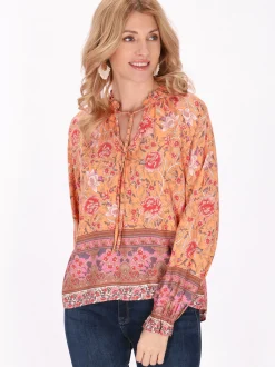 Usha Damen Bluse in orange