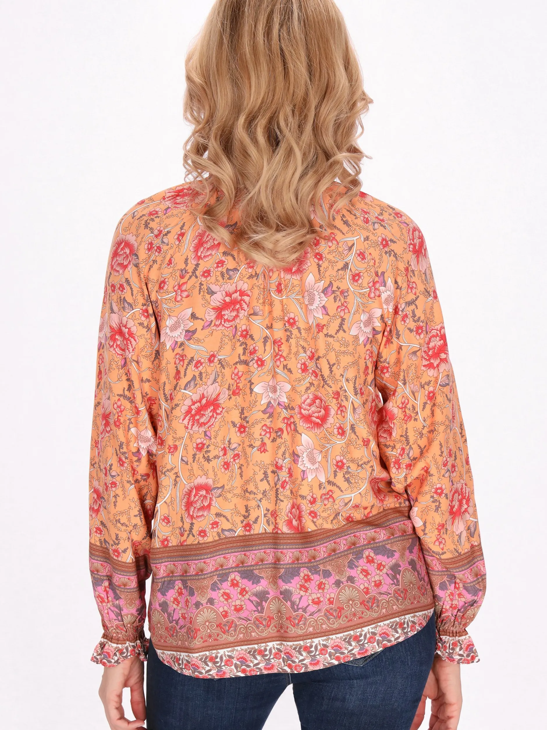 Usha Damen Bluse in orange
