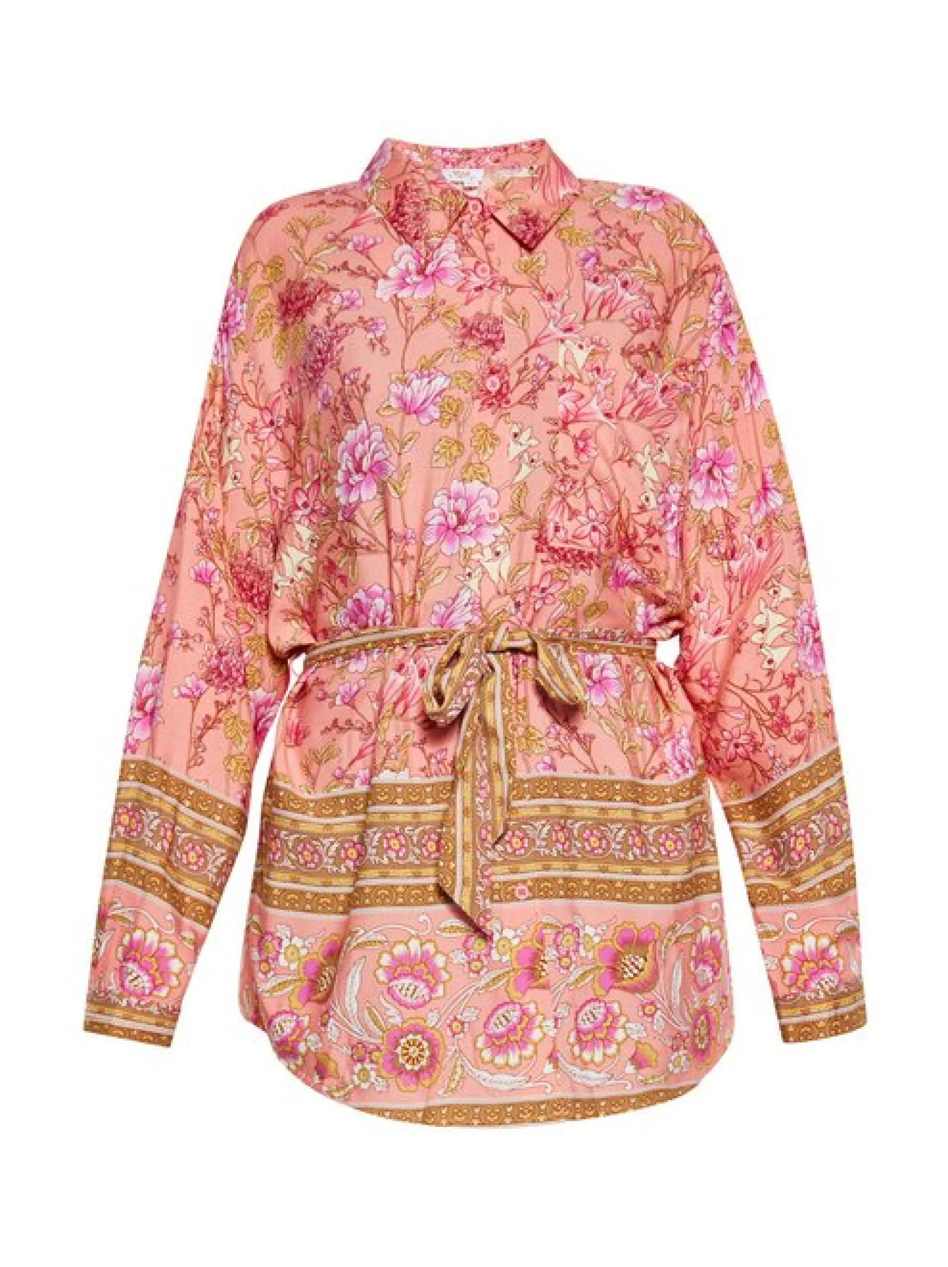 Usha Damen Bluse in rosa - Ausschnitt: ohne Kragen