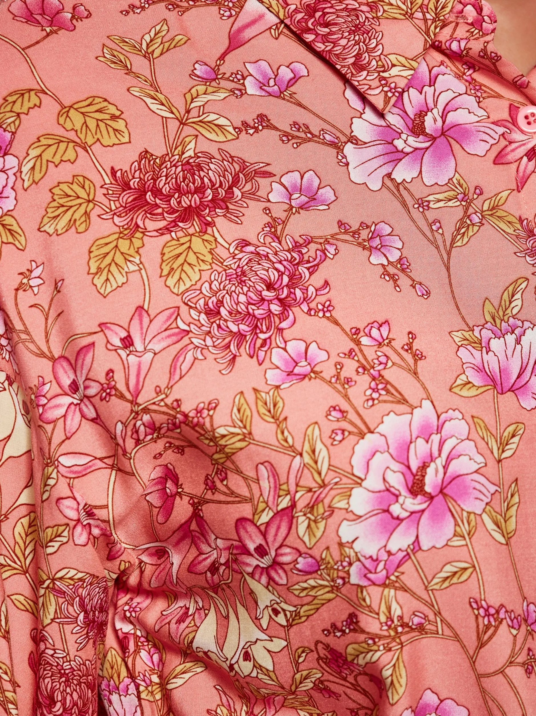 Usha Damen Bluse in rosa - Ausschnitt: ohne Kragen