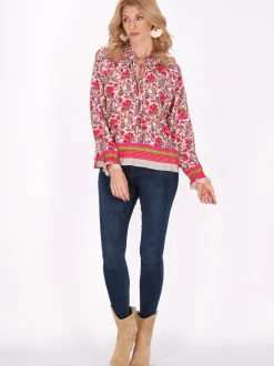 Usha Damen Bluse in rot