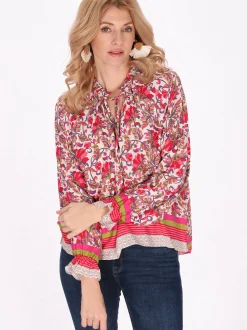 Usha Damen Bluse in rot