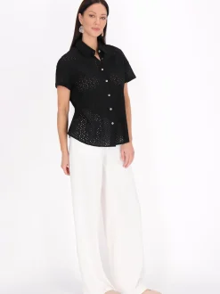 Usha Damen Bluse in schwarz