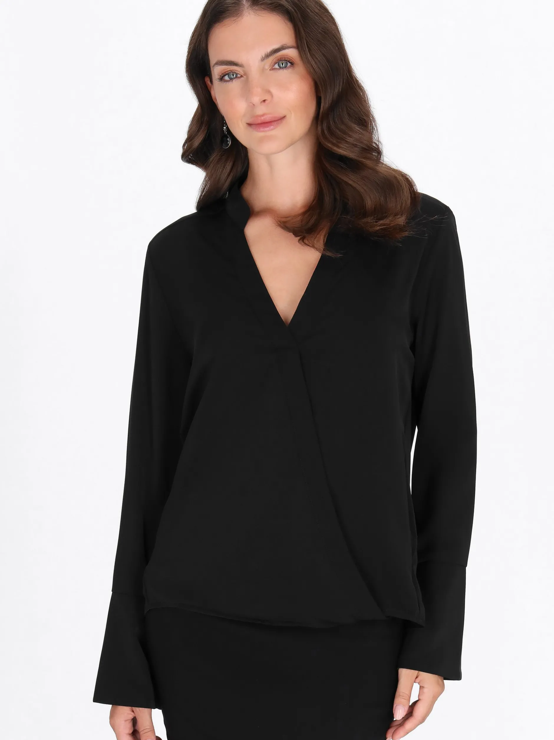 Usha Damen Bluse in schwarz