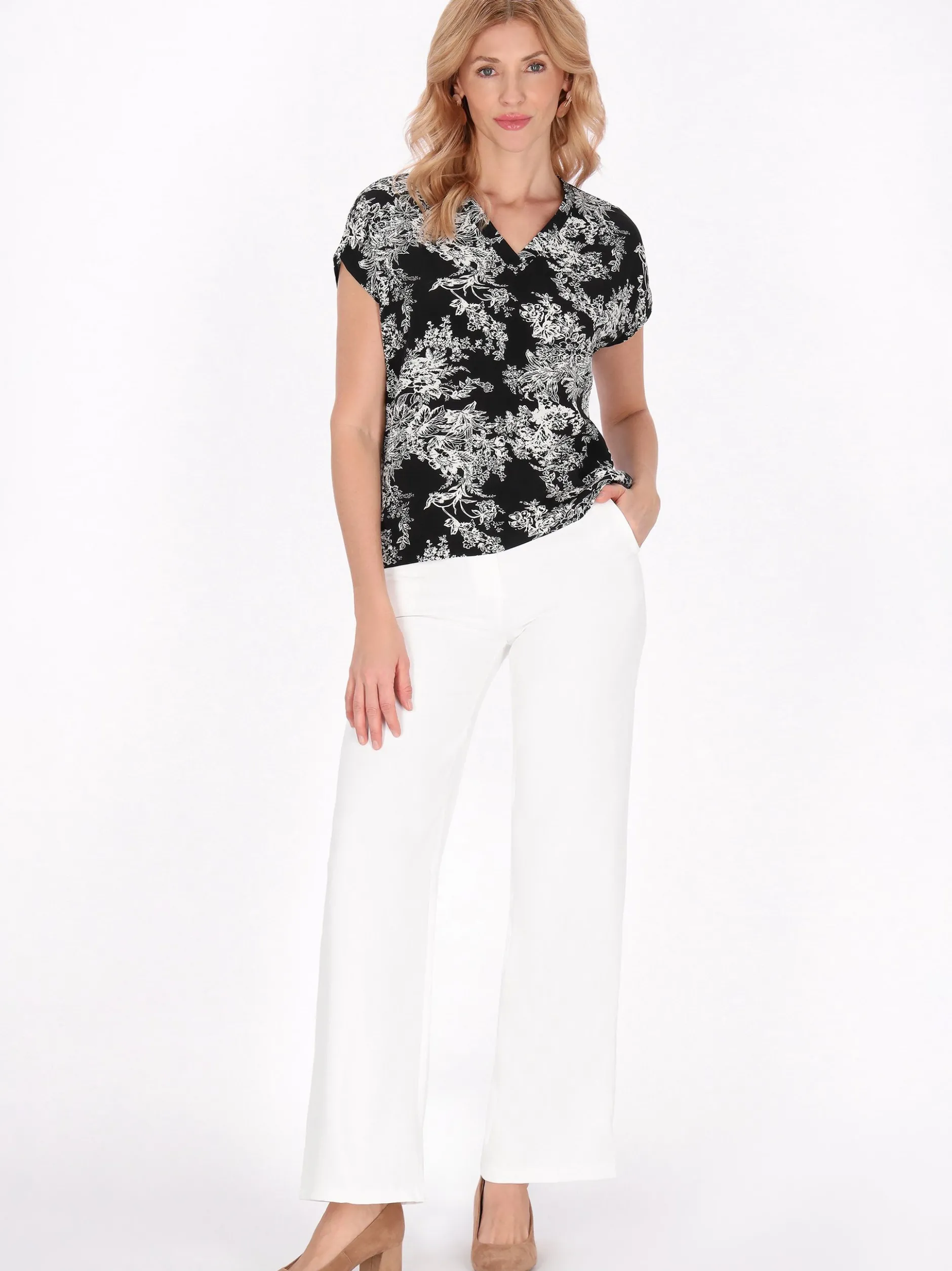 Usha Damen Bluse in schwarz