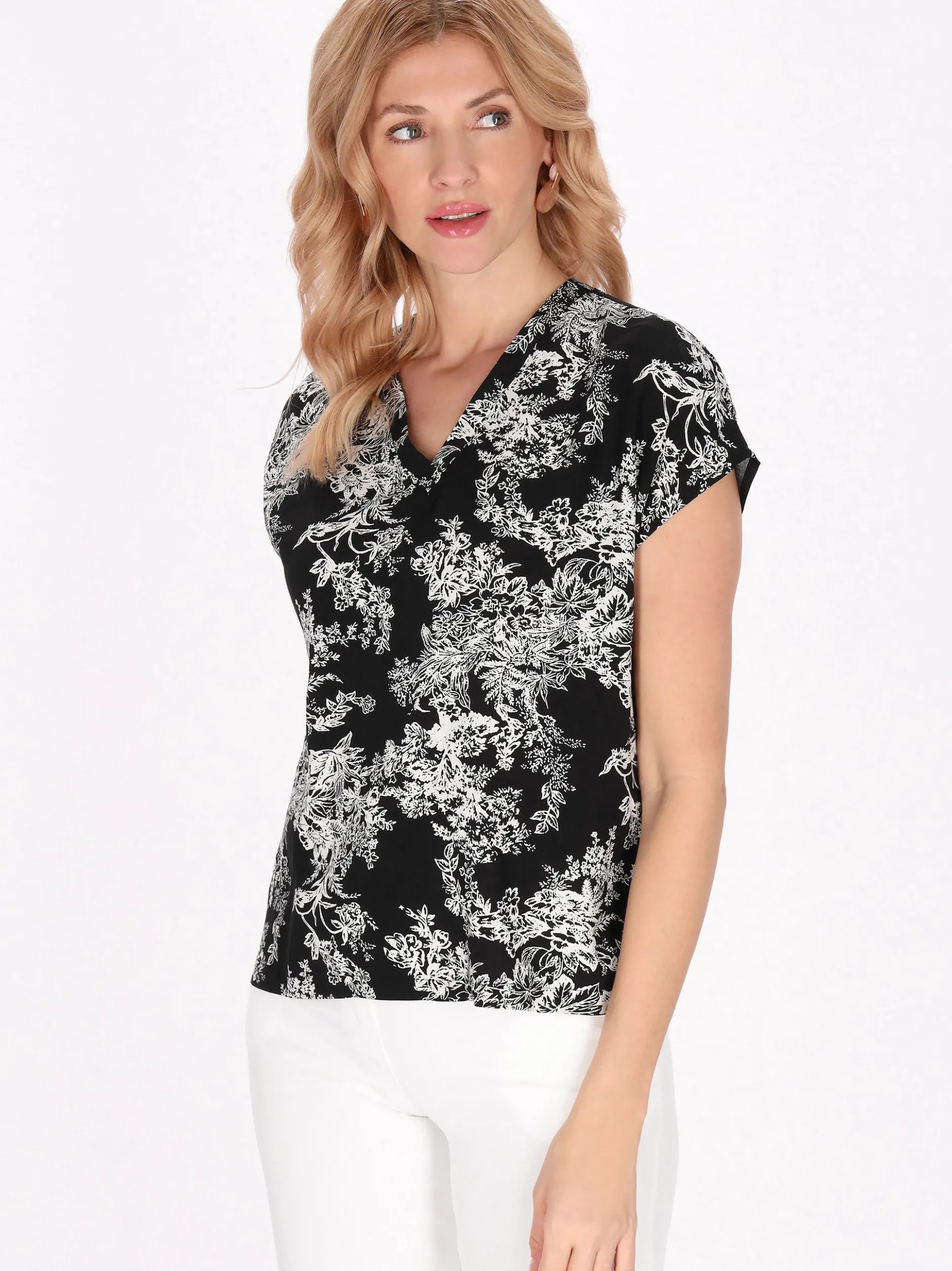 Usha Damen Bluse in schwarz