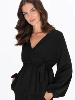 Usha Damen Bluse in schwarz