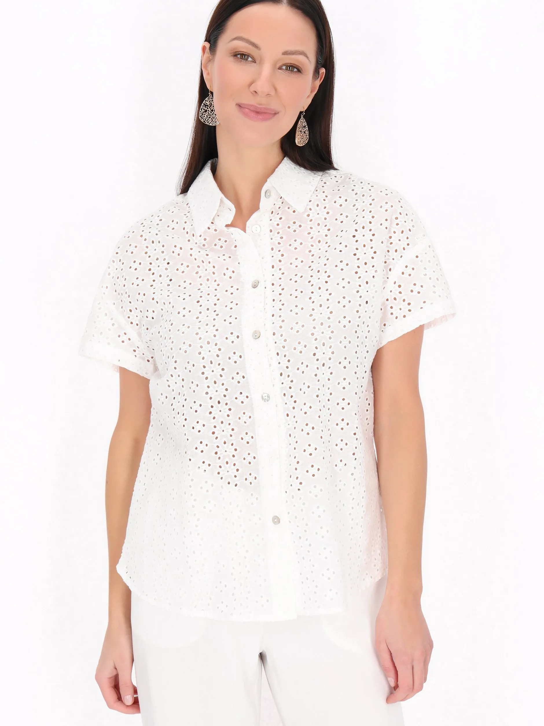 Usha Damen Bluse in weiß