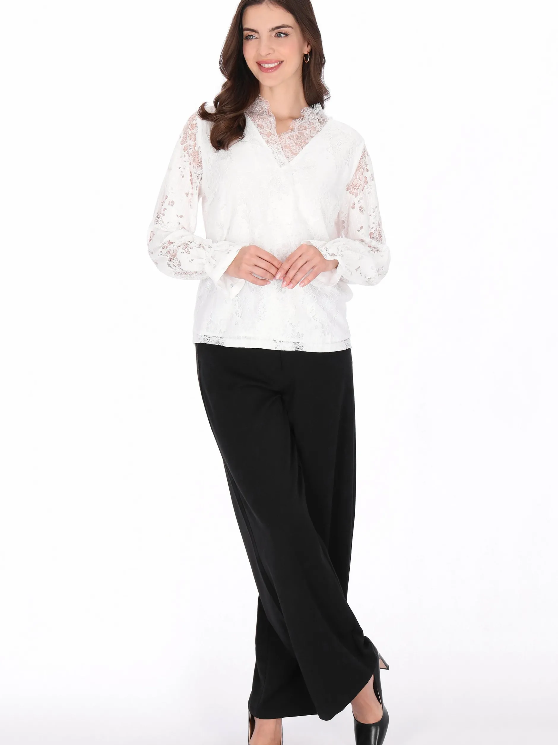 Usha Damen Bluse in weiß