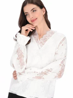 Usha Damen Bluse in weiß