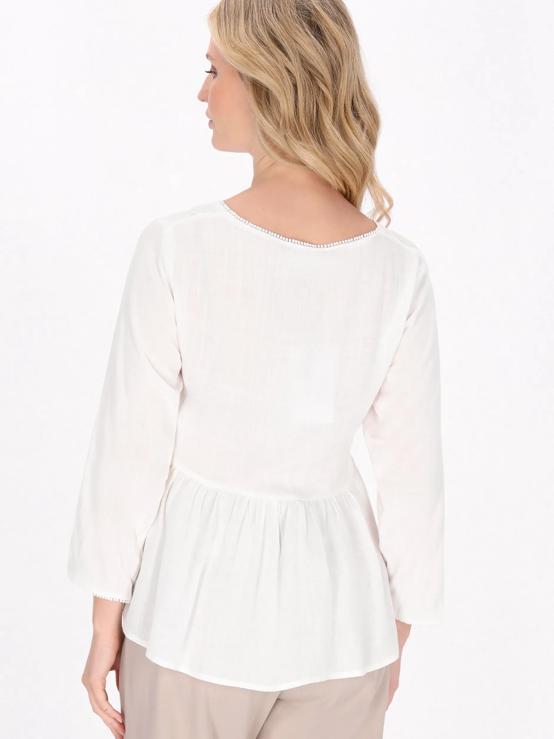 Usha Damen Bluse in weiß