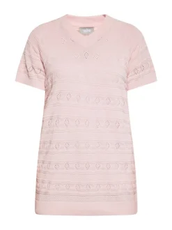Usha Damen Hemd in rosa - Ausschnitt: Rundhals