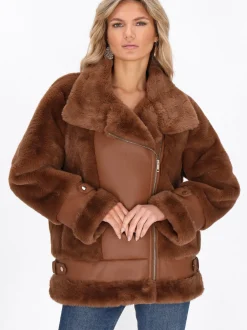 Usha Damen Jacke in cognac