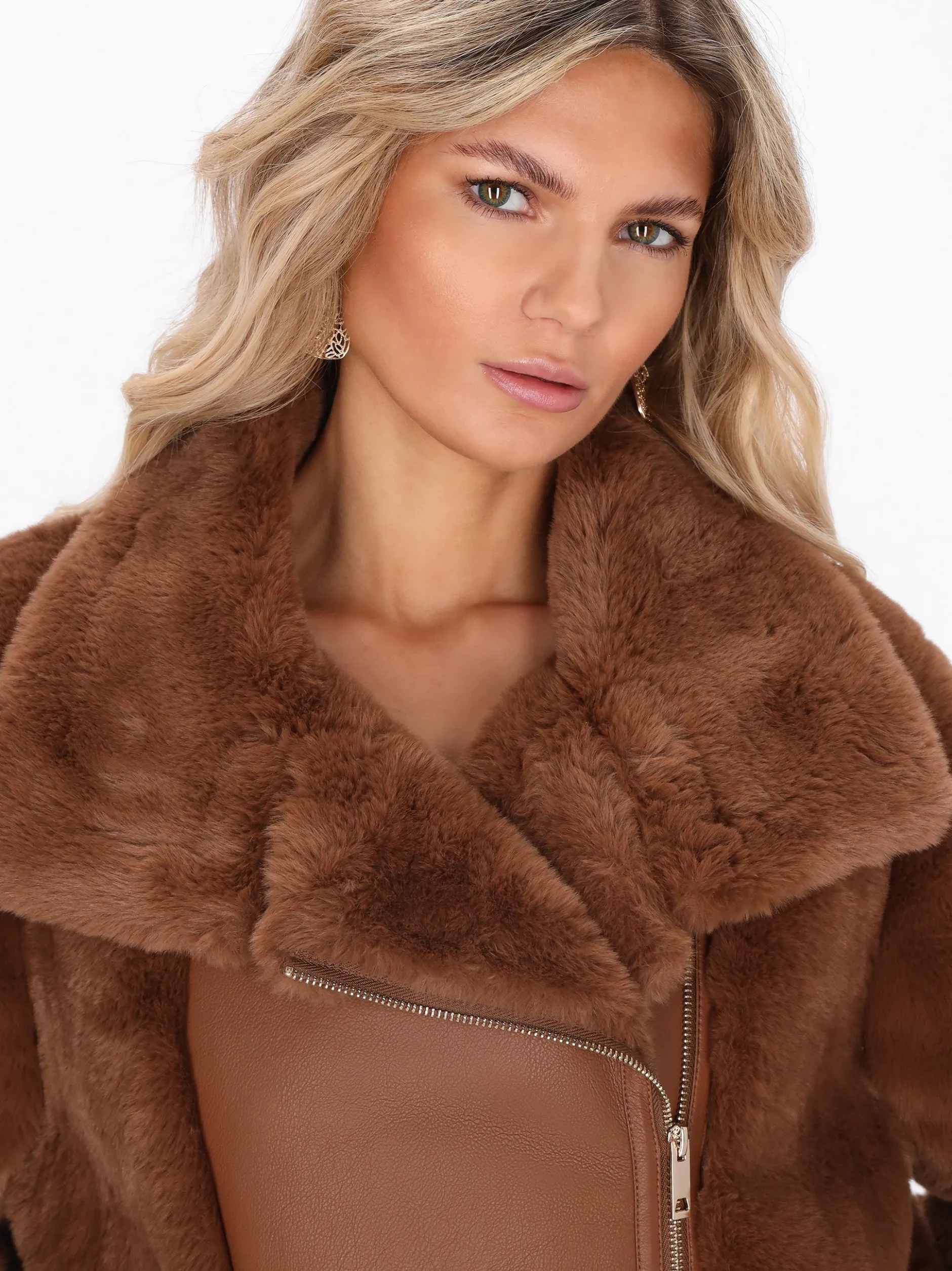 Usha Damen Jacke in cognac