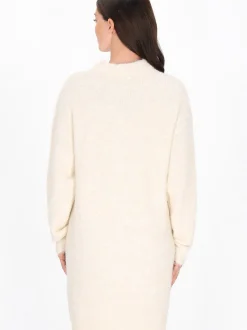 Usha Damen Kleid in beige - Ausschnitt: Rundhals
