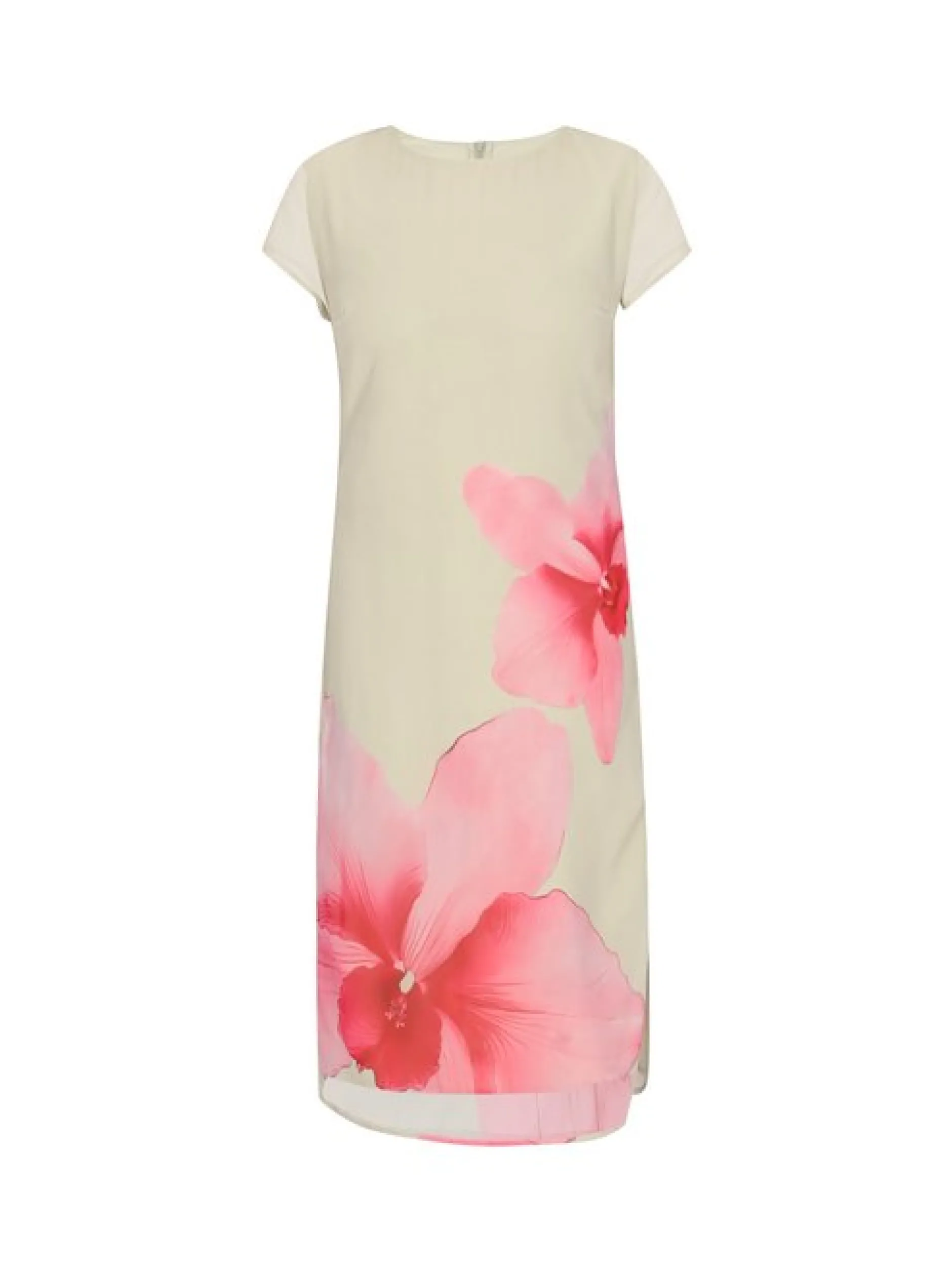 Usha Damen Kleid in beige - Ausschnitt: Rundhals