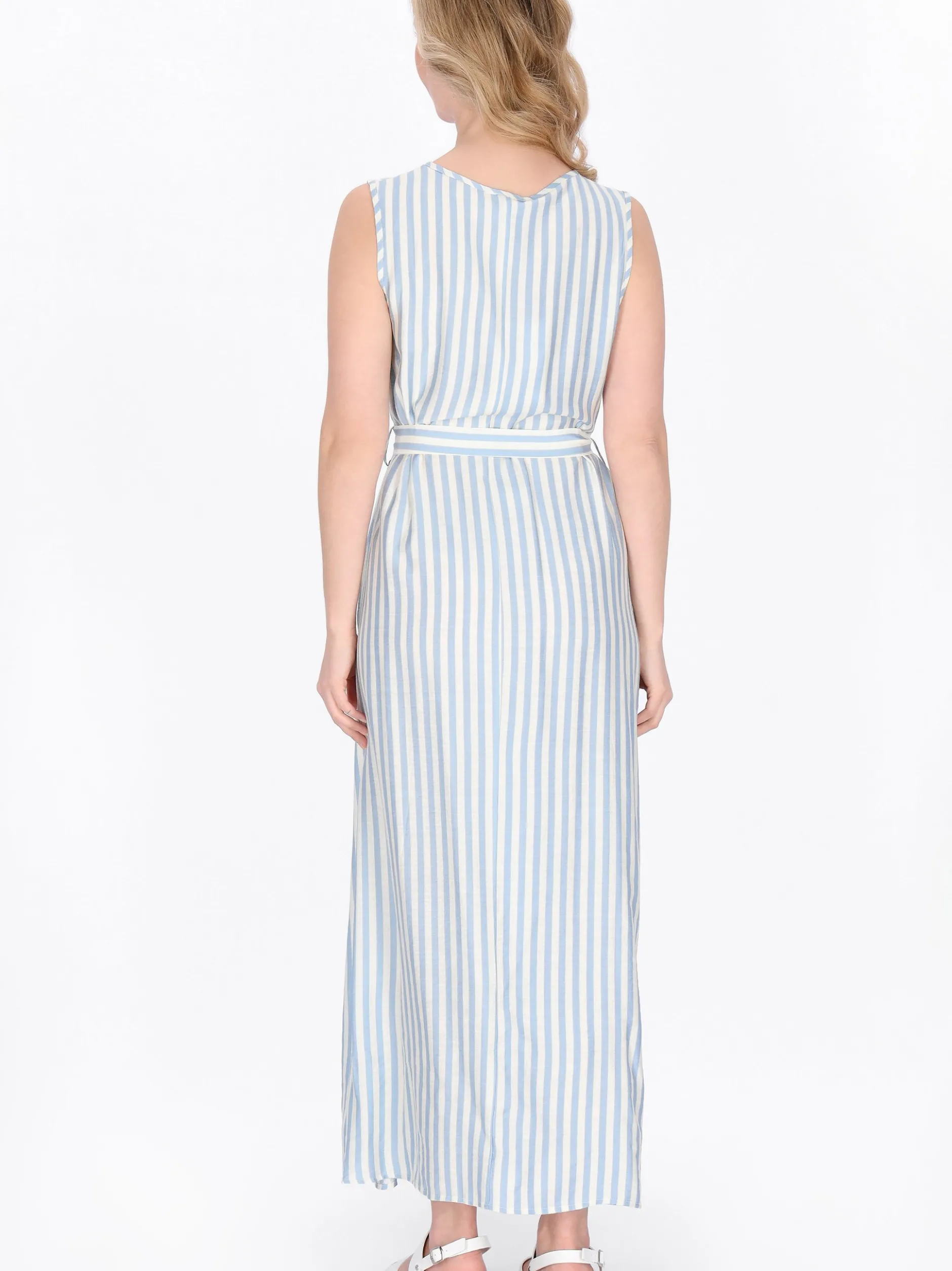 Usha Damen Kleid in blau - Länge: mittel