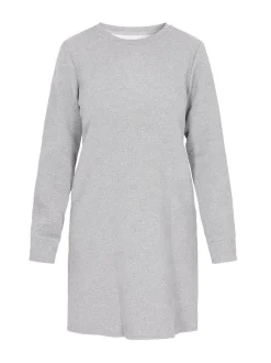 Usha Damen Kleid in grau - Ausschnitt: Rundhals