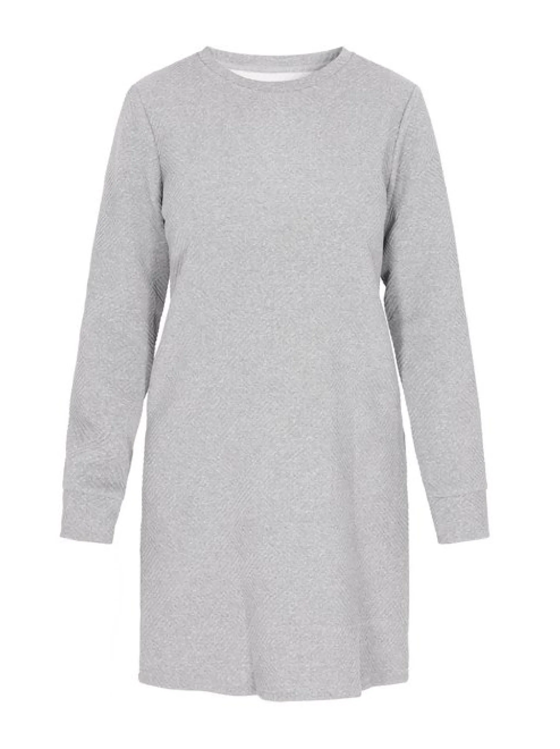Usha Damen Kleid in grau - Ausschnitt: Rundhals