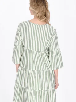 Usha Damen Kleid in mint - Länge: mittel