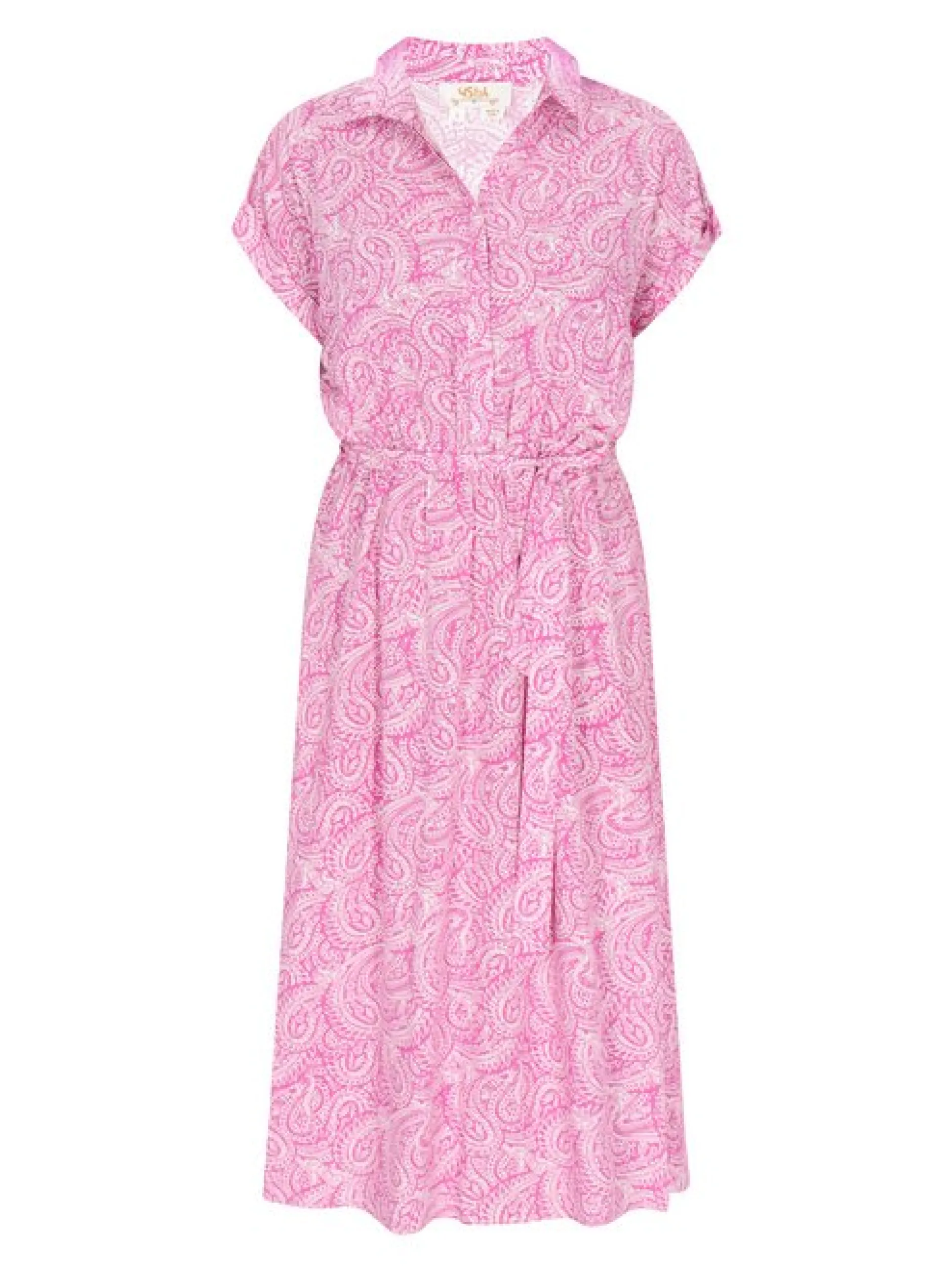 Usha Damen Kleid in pink - Länge: mittel