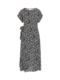 Usha Damen Kleid in schwarz - Ausschnitt: Rundhals