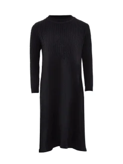 Usha Damen Kleid in schwarz - Ausschnitt: Rundhals