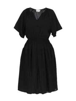 Usha Damen Kleid in schwarz - Länge: mittel