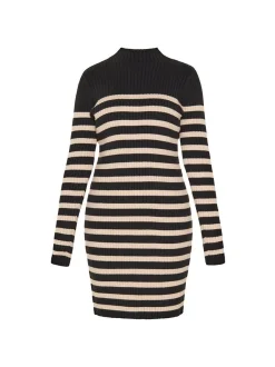 Usha Damen Kleid in schwarz - Länge: mittel