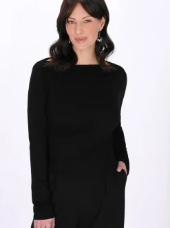 Usha Damen Langarmshirt in schwarz
