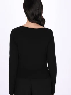Usha Damen Langarmshirt in schwarz