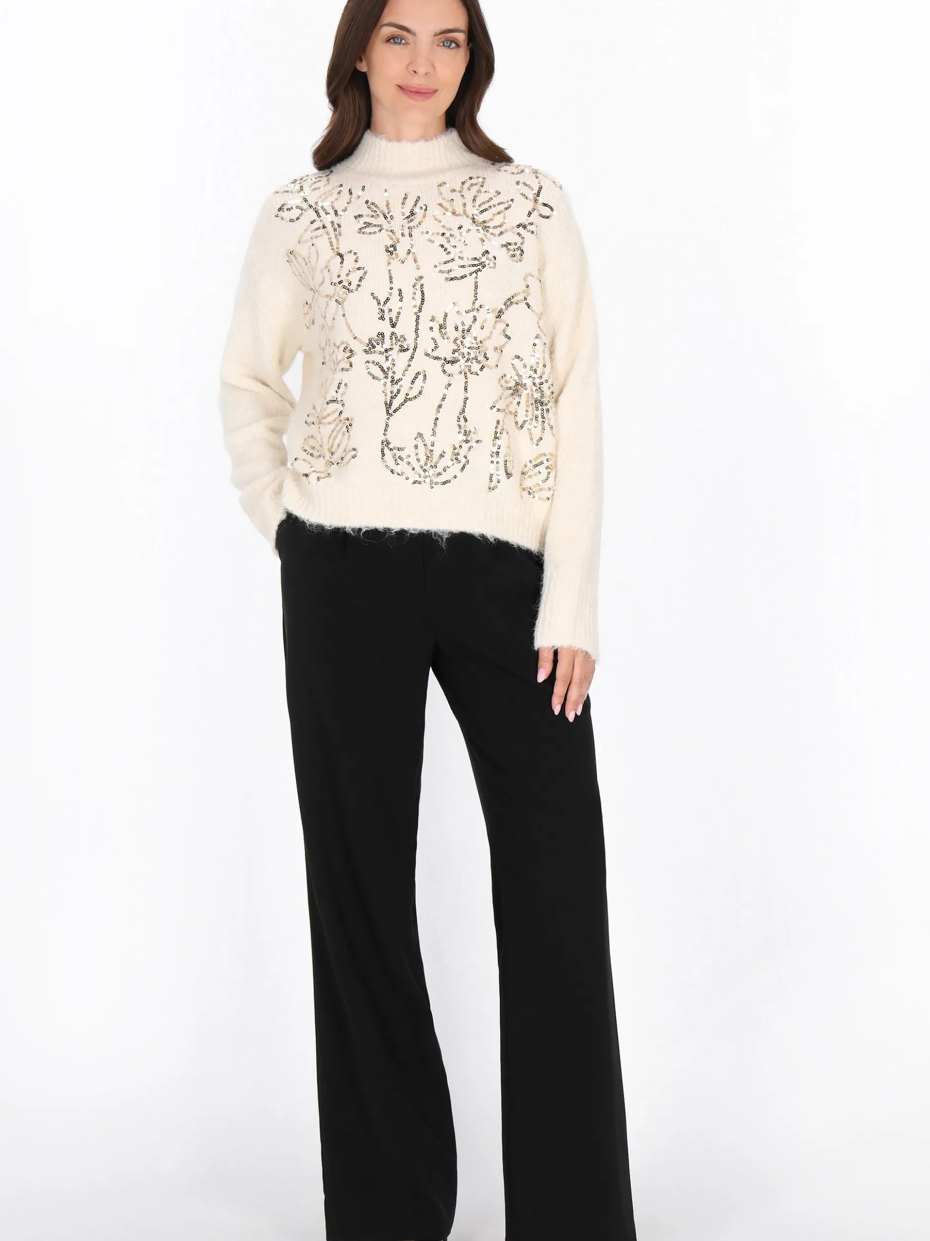 Usha Damen Pullover in beige