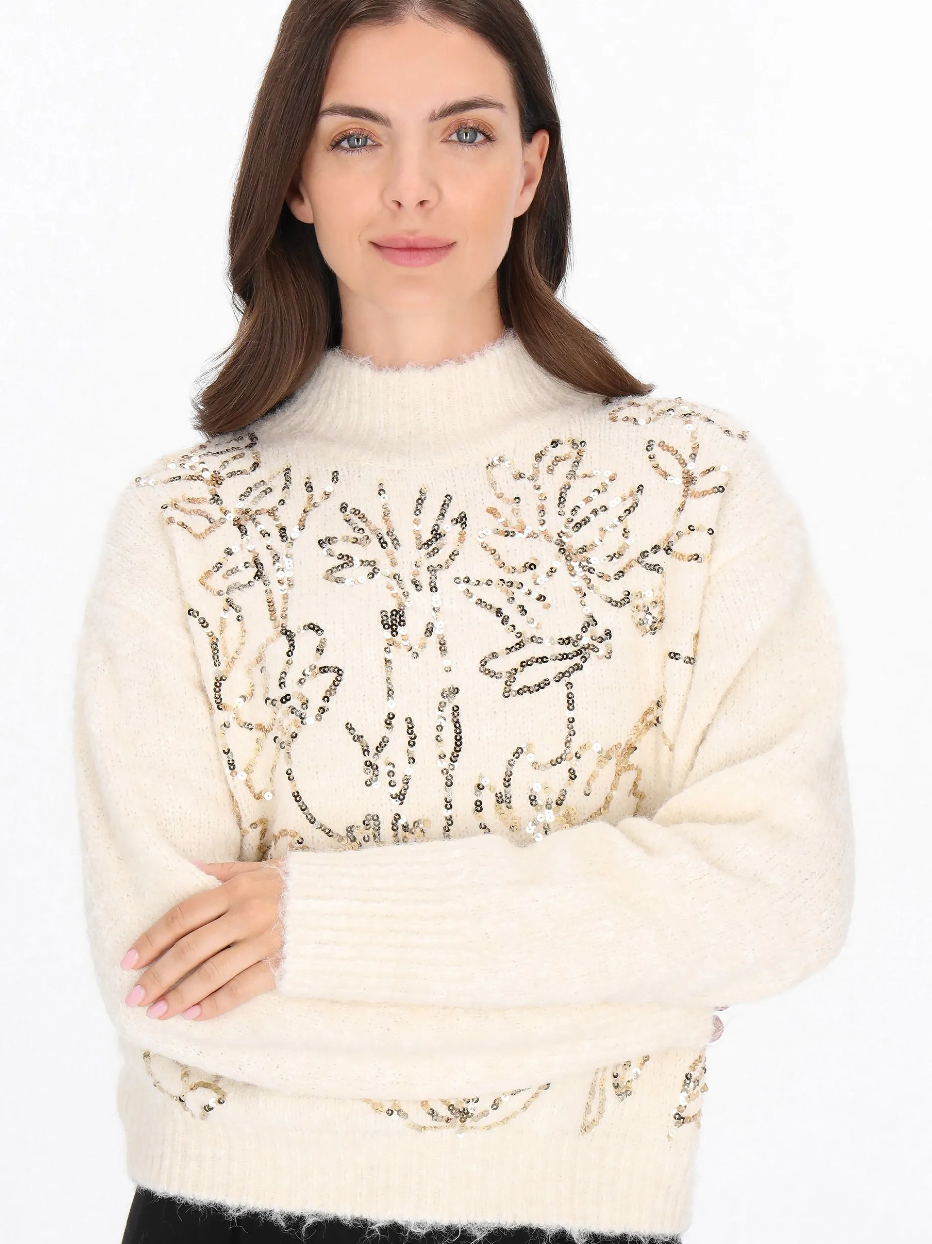 Usha Damen Pullover in beige