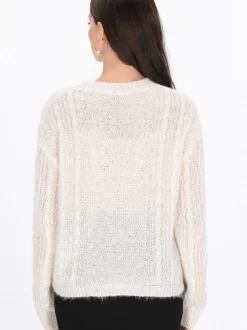 Usha Damen Pullover in beige - Ausschnitt: Rundhals