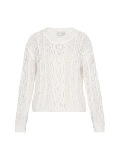 Usha Damen Pullover in beige - Ausschnitt: Rundhals