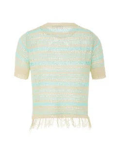 Usha Damen Pullover in beige - Ausschnitt: Rundhals