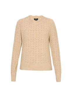 Usha Damen Pullover in beige - Ausschnitt: Rundhals