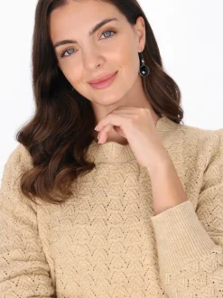 Usha Damen Pullover in beige - Ausschnitt: Rundhals
