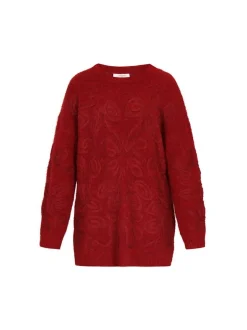 Usha Damen Pullover in bordeaux - Ausschnitt: Rundhals