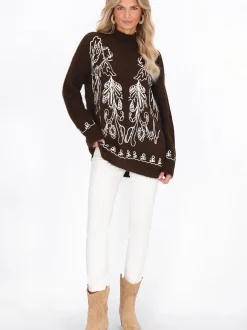 Usha Damen Pullover in braun