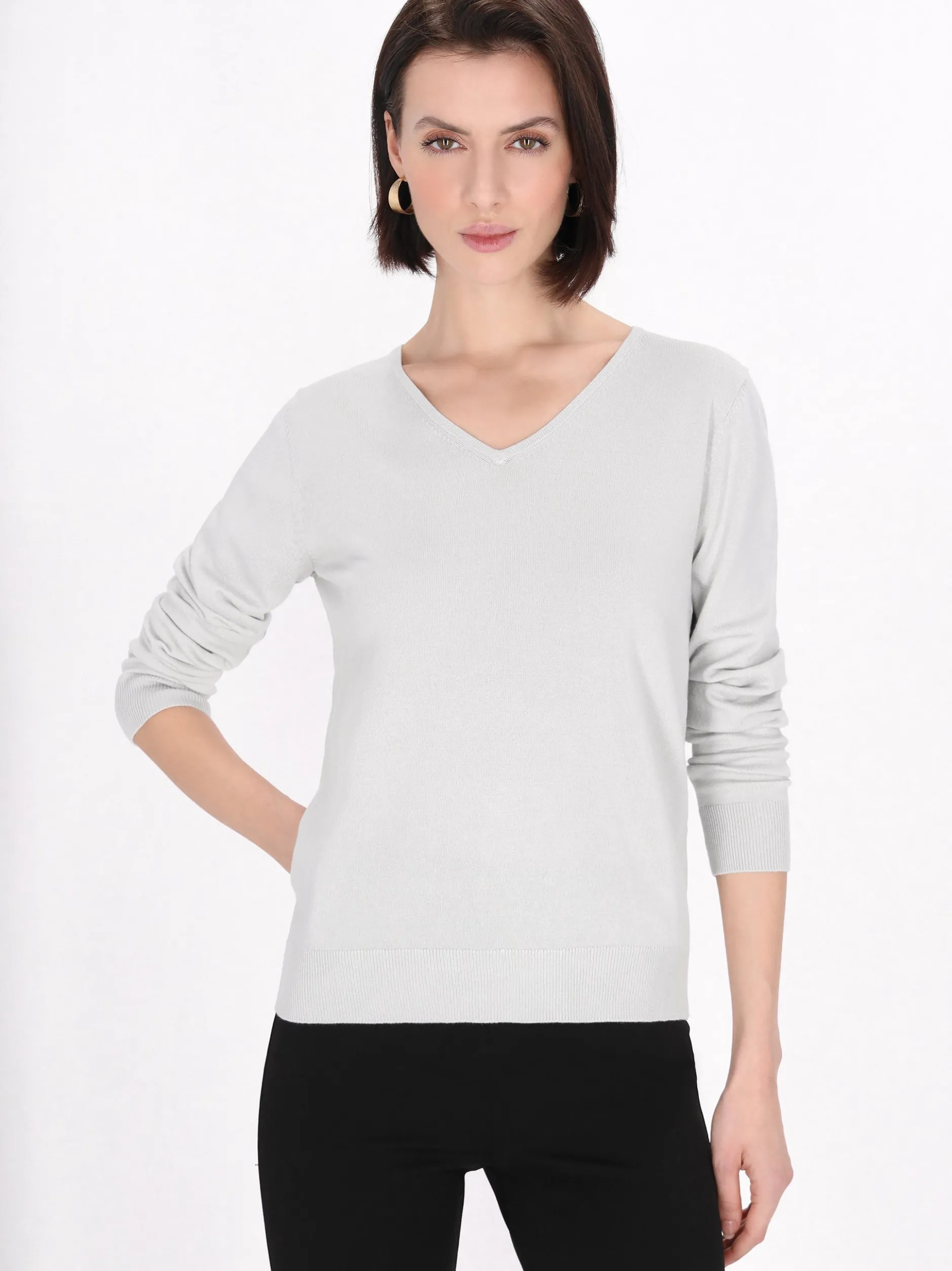 Usha Damen Pullover in grau