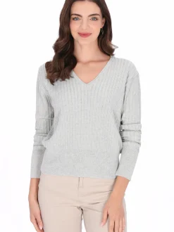 Usha Damen Pullover in grau