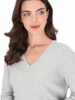 Usha Damen Pullover in grau