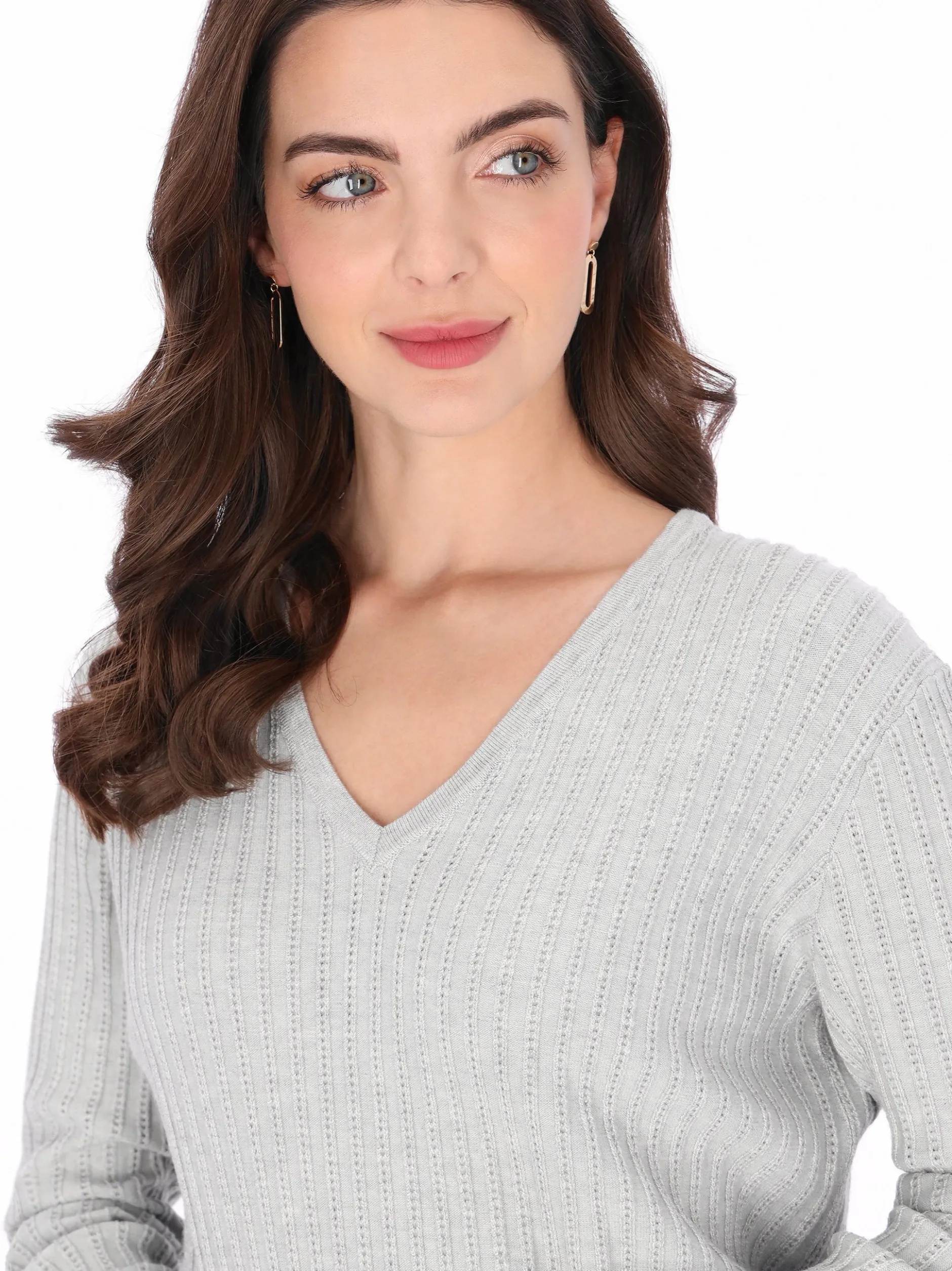 Usha Damen Pullover in grau