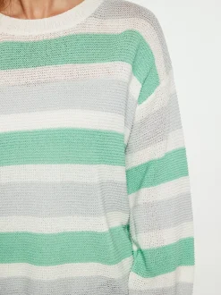 Usha Damen Pullover in grün - Ausschnitt: Rundhals