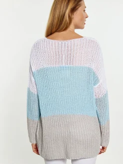Usha Damen Pullover in hellblau - Ausschnitt: U-Boot