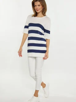Usha Damen Pullover in marine - Ausschnitt: Rundhals