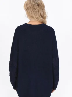Usha Damen Pullover in marine - Ausschnitt: Rundhals