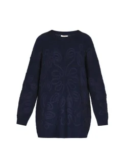 Usha Damen Pullover in marine - Ausschnitt: Rundhals