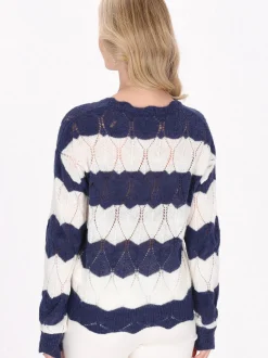 Usha Damen Pullover in marine - Ausschnitt: Rundhals